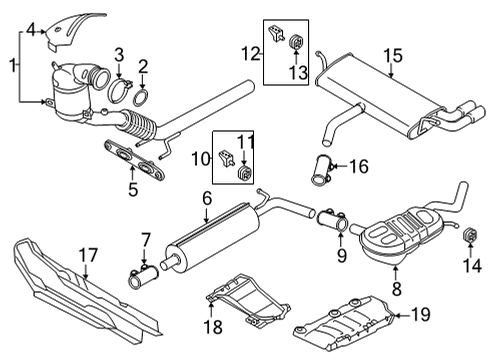 2024 Audi A3 Quattro Exhaust Components