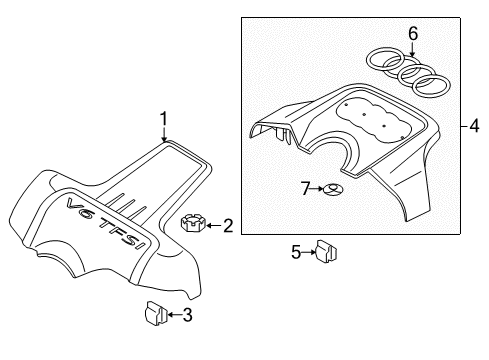 2015 Audi SQ5 Engine Appearance Cover Diagram