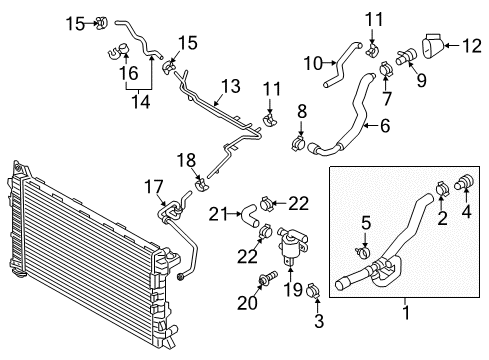 2015 Audi Q3 Hose Assembly Clamp Diagram for N-105-587-01
