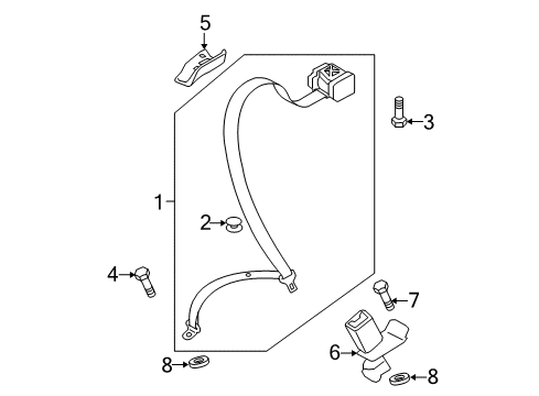 2014 Audi RS5 Seat Belt - Body Diagram 4