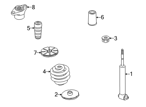 2000 Audi A6 Struts & Components Diagram 3