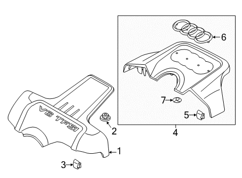 2015 Audi Q7 Engine Appearance Cover Diagram