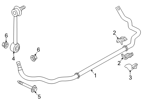 2008 Audi Q7 Stabilizer Bar & Components Diagram 5
