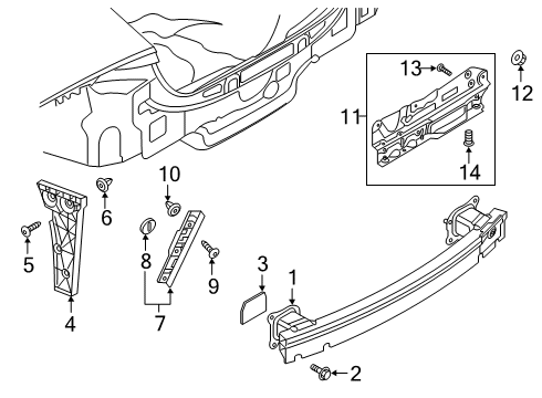 2021 Audi A7 Sportback Bumper & Components - Rear Diagram 4