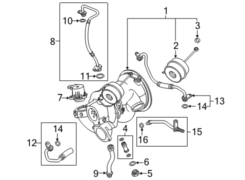 2024 Audi A8 Quattro Turbocharger & Components Diagram
