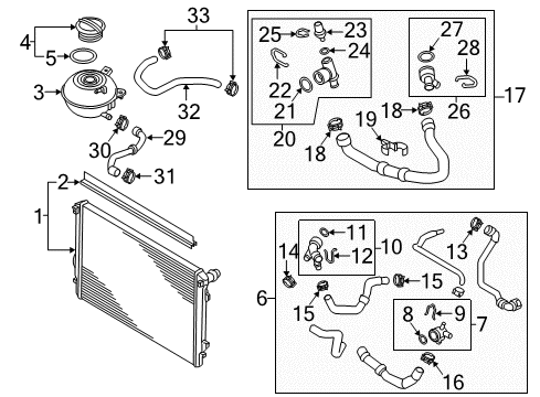 2017 Audi A3 Quattro Radiator & Components Diagram 6