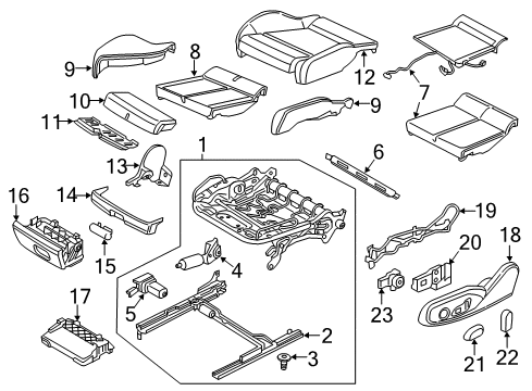 2017 Audi TTS Quattro Lumbar Control Seats Diagram