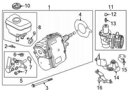 2022 Audi A7 Sportback Master Cylinder Reservoir Diagram for 4M0-614-301