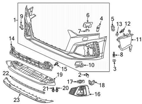 2024 Audi S5 Bumper & Components - Front Diagram 4