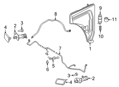 2024 Audi Q7 Wiper & Washer Components Diagram