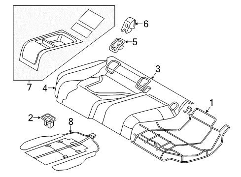 2013 Audi A7 Quattro Trim Bezel Diagram for 4G8-887-233-BC5