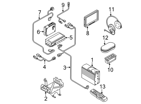 2010 Audi Q7 Entertainment System Components