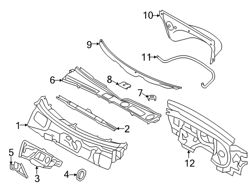 2016 Audi allroad Cowl Diagram