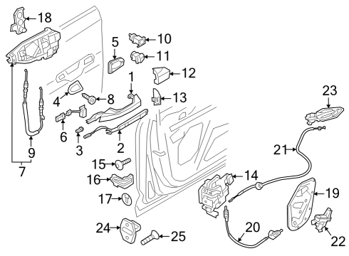 2024 Audi SQ8 e-tron Sportback Front Door Diagram 2