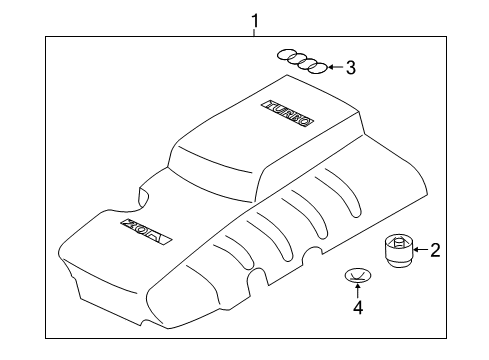 2010 Audi TTS Quattro Engine Appearance Cover Diagram