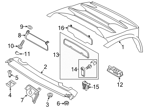 2014 Audi R8 Interior Trim - Top Diagram