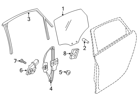 2015 Audi allroad Glass - Door Diagram 2