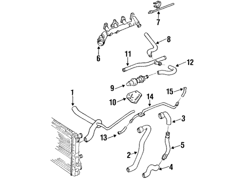 1995 Audi S6 Hoses, Lines & Pipes Diagram