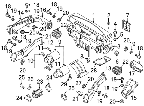 2014 Audi R8 Air Mass Sensor Screw Diagram for N-910-682-01