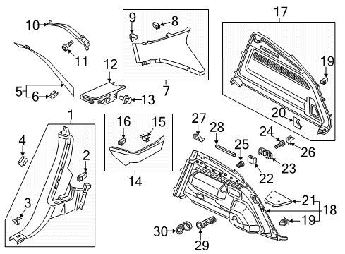 2024 Audi Q8 Interior Trim - Quarter Panels