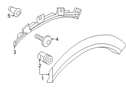 2020 Audi e-tron Sportback Wheel Opening Molding Diagram for 4KE-853-817-A-GRU