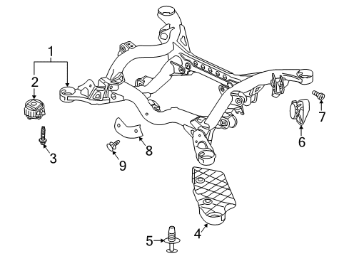 2007 Audi Q7 Suspension Mounting - Rear Diagram