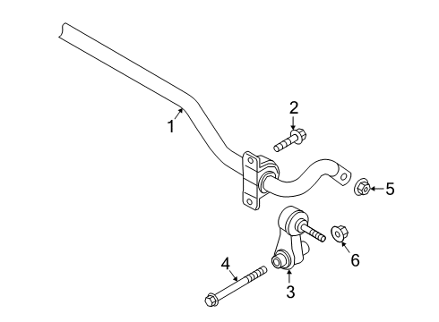 2023 Audi Q3 Stabilizer Bar & Components Diagram 4