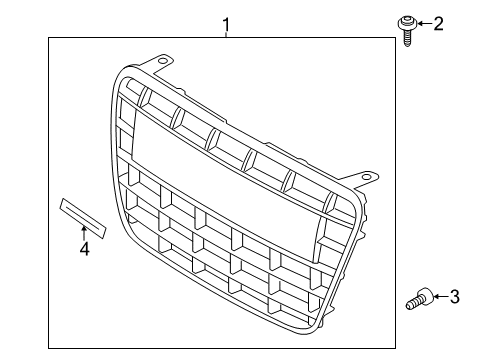 2014 Audi R8 Grille & Components Diagram