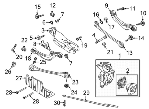 2024 Audi RS7 Sportback Rear Suspension Components Diagram
