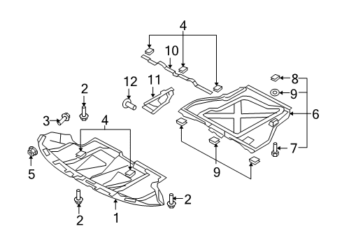 2009 Audi A4 Splash Shields Diagram 2