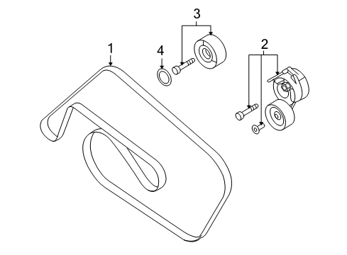 2012 Audi S5 Belts & Pulleys - Belts Diagram 2