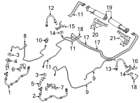 2015 Audi A7 Quattro Hoses & Lines - Front