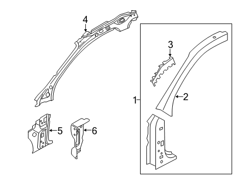 2011 Audi A4 Quattro Hinge Pillar Diagram 2