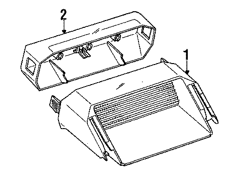 1991 Audi V8 Quattro High Mount Lamps Diagram