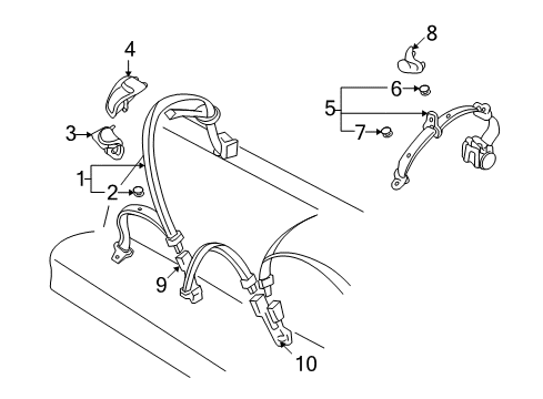 2001 Audi Allroad Quattro Rear Seat Belts Diagram