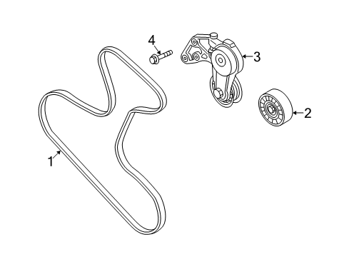 2009 Audi Q7 Belts & Pulleys Diagram