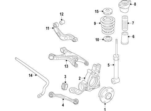 2016 Audi RS7 Lower Control Arm - Rear Diagram