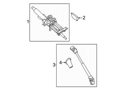 2024 Audi e-tron GT Steering Column Diagram