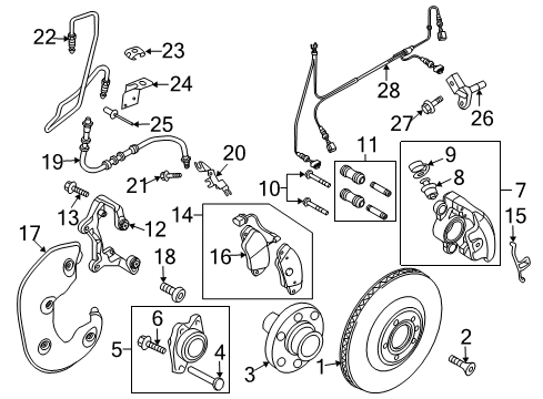 2010 Audi S5 Front Brakes Diagram