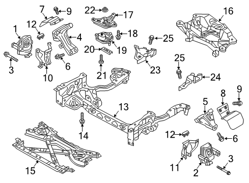 2014 Audi A8 Quattro Engine & Trans Mounting Diagram 3