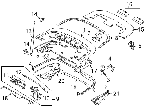 2008 Audi S4 Covers & Trim - Top Diagram