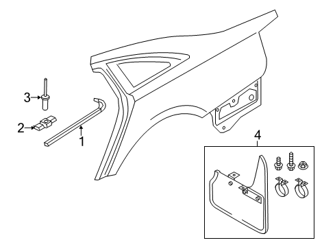 2013 Audi A6 Quattro Exterior Trim - Quarter Panel Diagram