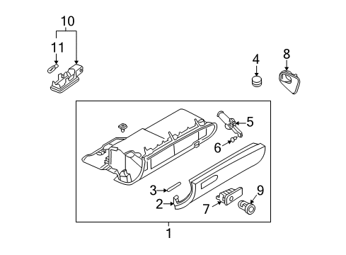 2002 Audi A4 Glove Box Diagram
