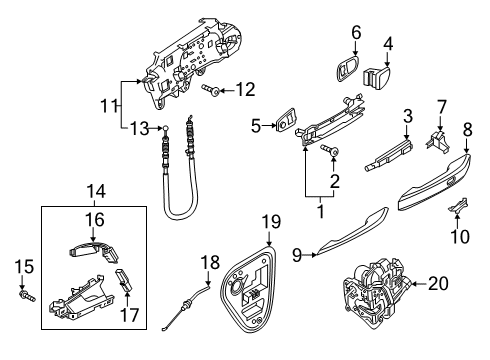 2019 Audi A5 Sportback Rear Door Diagram 3