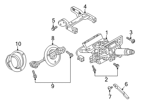 2014 Audi A6 Steering Column Assembly Diagram