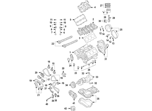 2019 Audi Q7 Pistons, Rings & Bearings Diagram 2