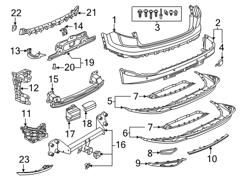 2019 Audi Q8 Bumper & Components - Rear Diagram 2