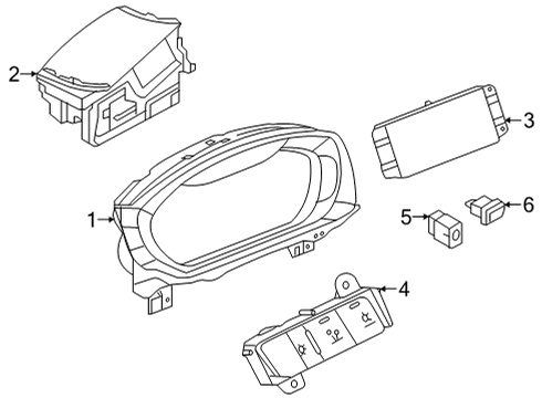 2022 Audi RS6 Avant Cluster & Switches Diagram