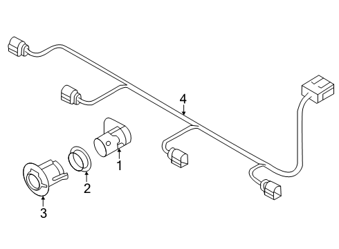 2025 Audi Q7 Electrical Components - Front Bumper Diagram 3