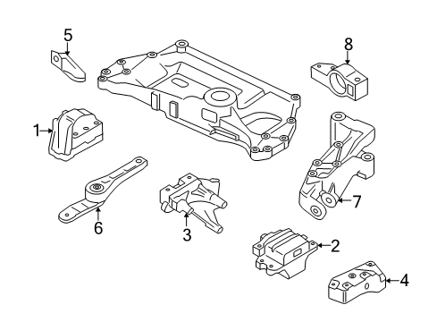 2011 Audi A3 Quattro Engine & Trans Mounting Diagram 2
